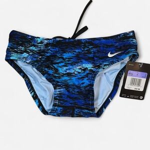 Nike HydraStrong Tie Dye swim brief blue